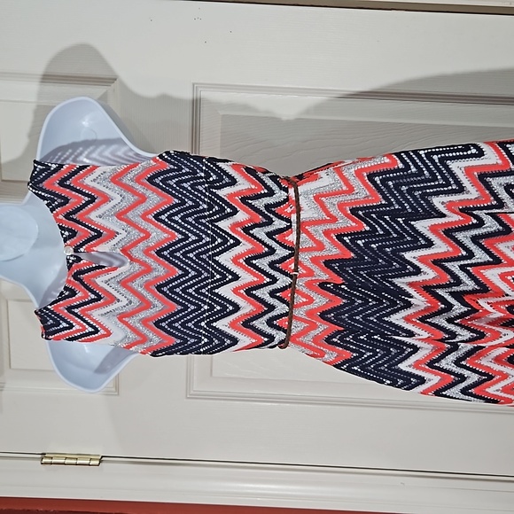 Emily West ,lace with white lining and slip , fun colors ,sleeveless - Picture 8 of 14